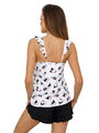 Set Donna Cats Top White